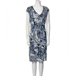 Tory Burch Blue Baltic Sea Dream Catcher Dress